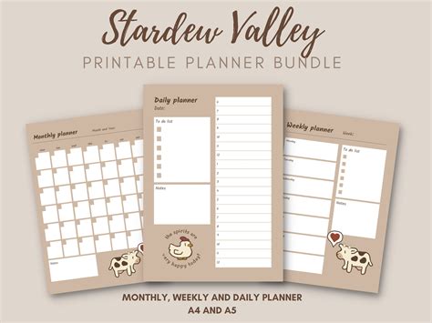 stardew valley calendar planner.